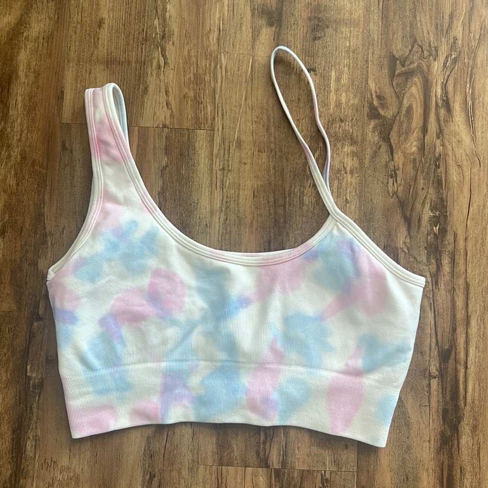 Bo + tee asymmetrical sports bra
